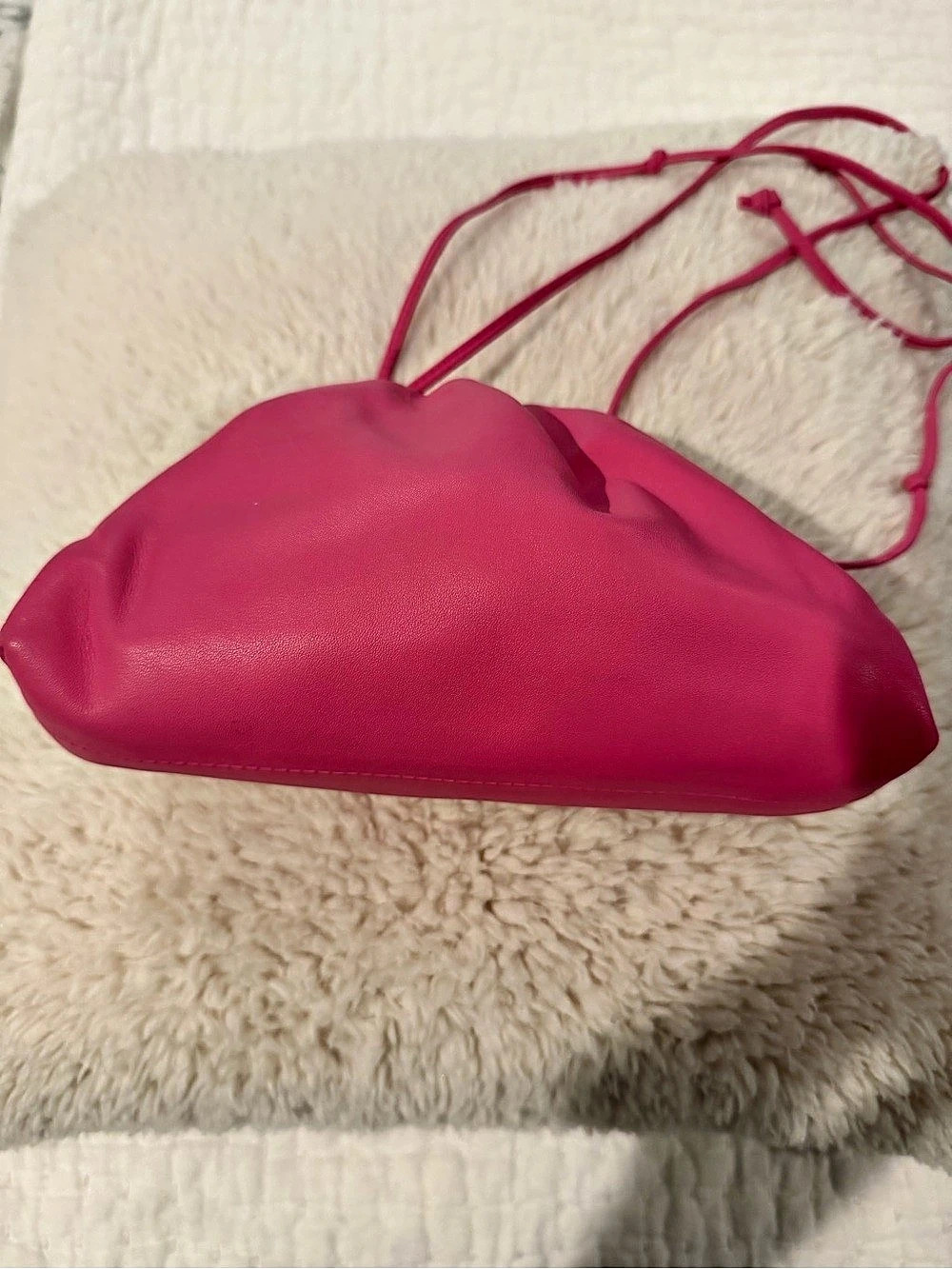 Bottega Veneta The Mini Pouch Gathered Drawstring Bag Pink - Picture 6 of 8